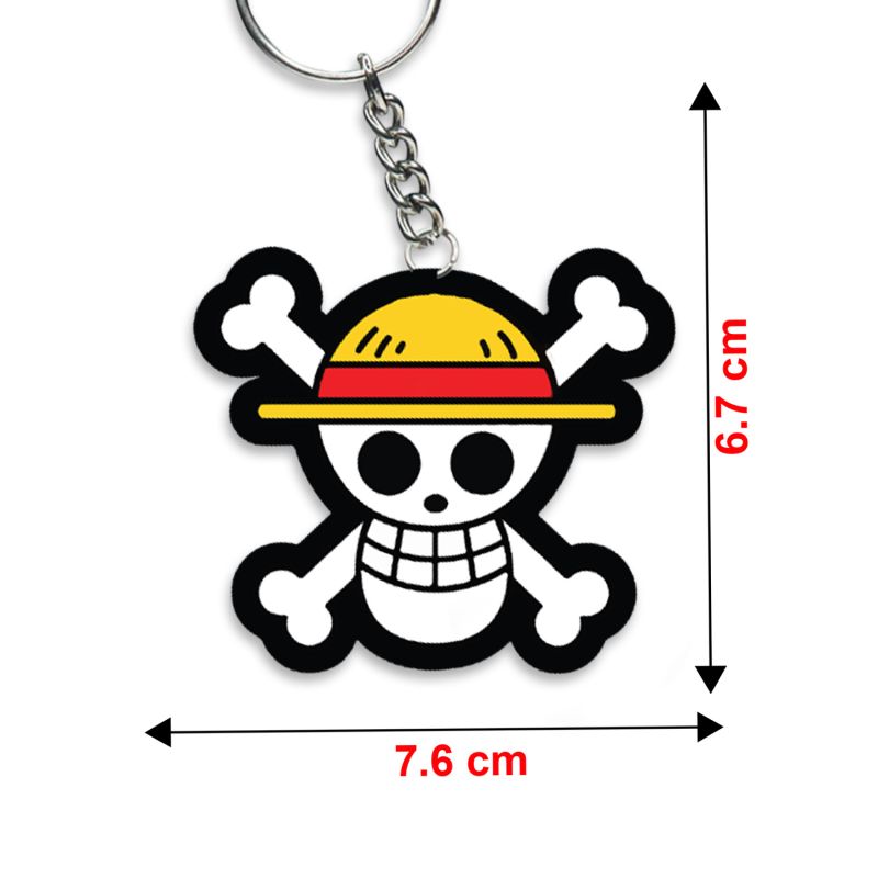 one piece Luffy Key chain Cartoon Theme Keychain For Bike & Car Birthday Return Gift For Kids Gift For Girls & Boys